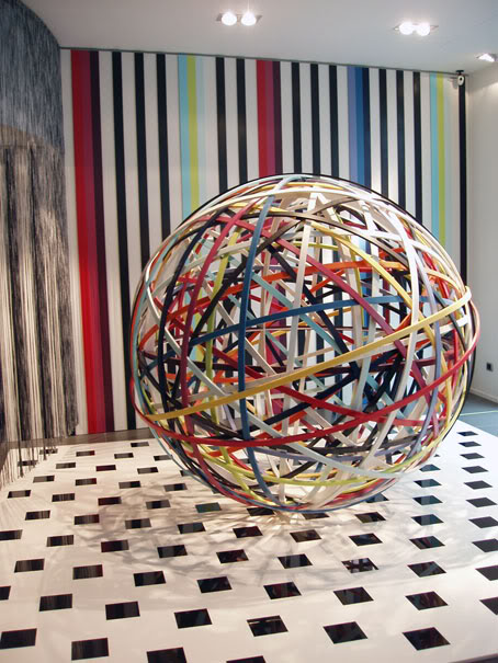 Missoni bedroom'ball of yarn' a 2m diameter circular structure consisting