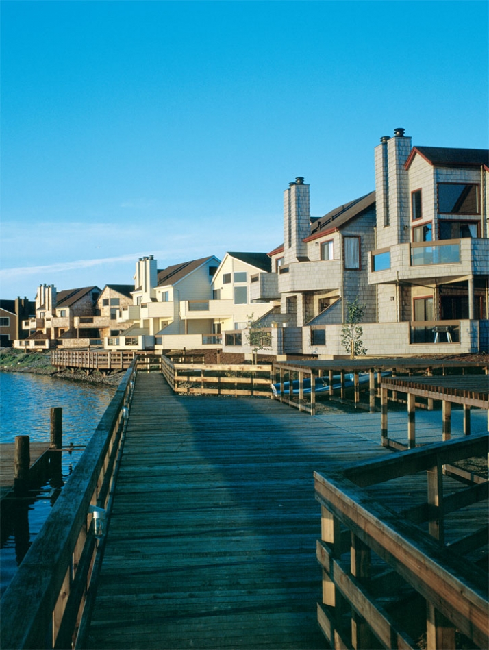 View from waterfront // Harbortown in San Mateo, California