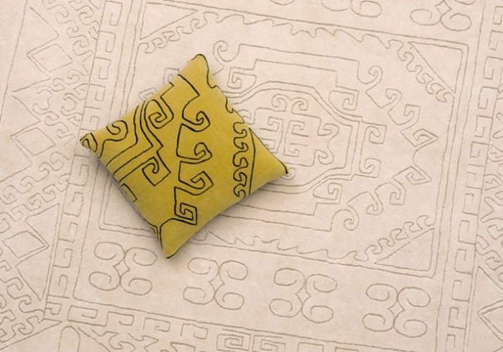 Mr Nest cushion &amp;amp; rug (detail) designed by Paolo Cappello