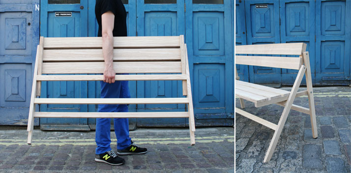 Folding Bench by Krystian Kowalski