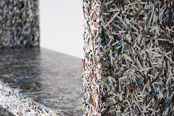 The Shredded Collection Console (detail)photo by Kaitey Whitehead © 2011, studio Jens Praet for Industry Gallery