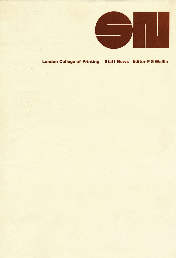 LCP Staff News // A newsletter for College staff,1965. Image Courtesy of John Lloyd Archive