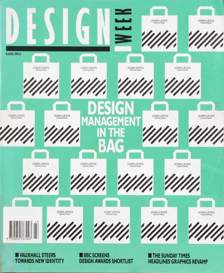 John Lewis Partnership, Design Week cover, June 1990 Image Courtesy of John Lloyd Archive