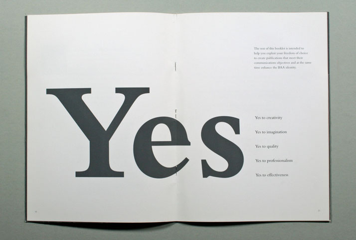 BAA // Guidelines that explain how the BAA identity should be used in printed communications. 1998. Image Courtesy of John Lloyd Archive