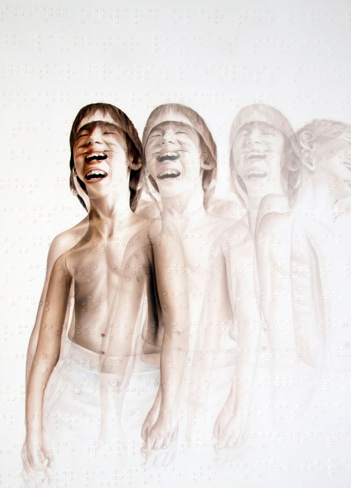 (detail) Tears of Laughter, 2010- 2011, Oil on canvas, (395x185cm)Courtesy of Roy Nachum