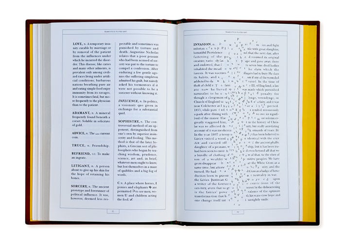 Ambrose Bierce’s ''The Devil's Dictionary''. A Typographic Interpretation by Astrid Stavro. Photo © The Publishing Lab.