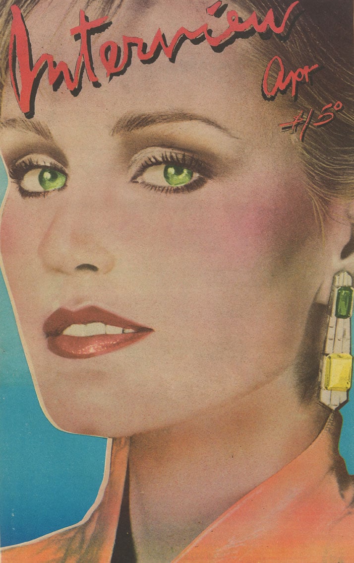 Cover    of the April 1979 edition of Interview, featuring the actress Jessica    Lange wearing impressive Bulgari earrings. Founded in 1969 by Andy    Warhol, the magazine was known both for its avant-garde graphics and for    its interviews with celebrities, who were a constant sours of    fascination for the artist. Nicola Bulgari was interviewed for the    magazine in 1980.