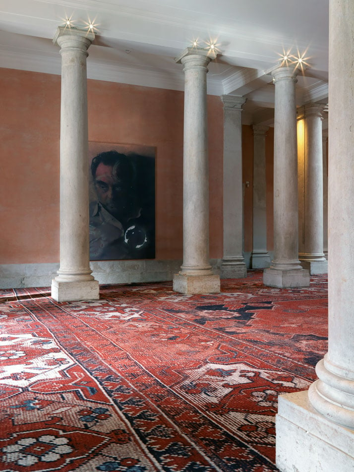 Rudolf Stingel, Untitled, 2012 Installation view at Palazzo Grassi Oil on canvas.304.8 x 255.3 cm.Pinault Collection.Photo: Stefan Altenburger. Courtesy of the artist.