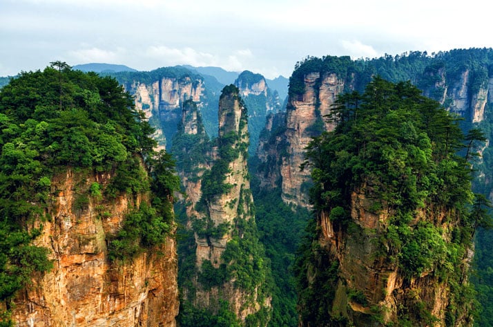 The National Forest Park of Zhangjiajie City in northern Hunan Province, China.photo © Peter Stewart.