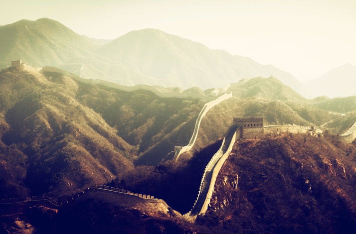 The Great Wall of China at Badaling. photo © Peter Stewart.