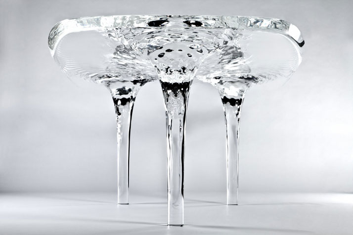 Liquid Glacial Table by Zaha Hadid Architects for David Gill Galeries. (2012). Photo © Jacopo Spilimbergo.