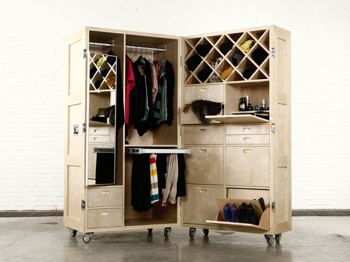 The CRATES furniture series by Naihan Li. (Crate Wardrobe)