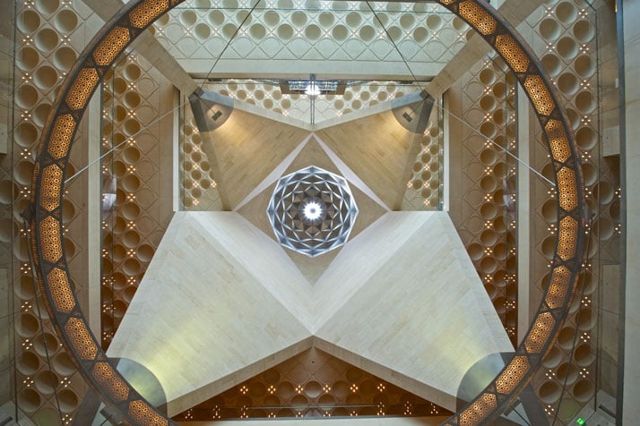 Atrium ceiling of the Museum of Islamic Art in Doha, Qatar, April 2012photo © James Duncan Davidson.