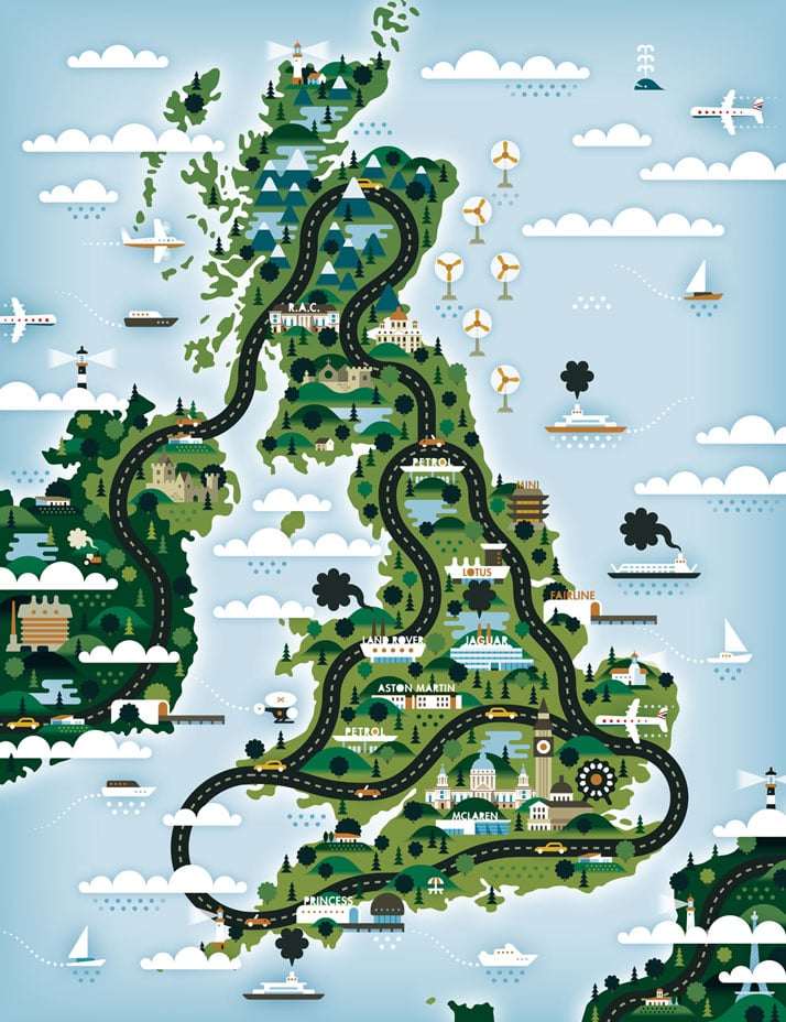 The map of United Kingdom (for The Good Life), Courtesy of KHUAN+KTRON.