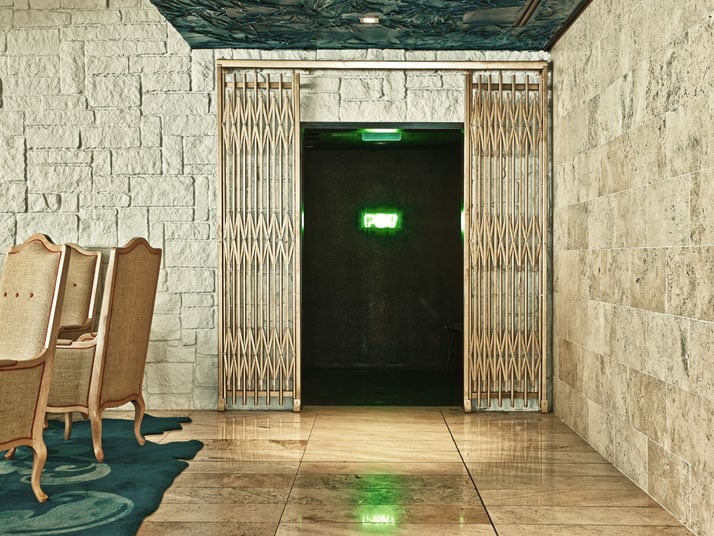 The entrance of the POT restaurant, photo by Adrian Gaut, © The Line Hotel, L.A.