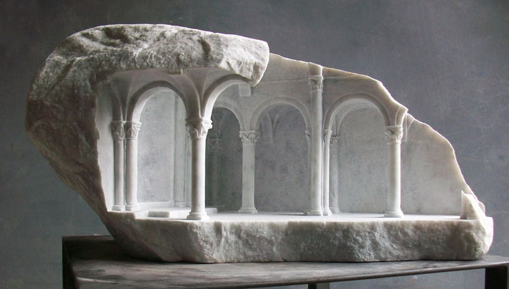 Matthew Simmonds, Basilica III, Carrara marble 2010, height 29cmphoto © Matthew Simmonds.