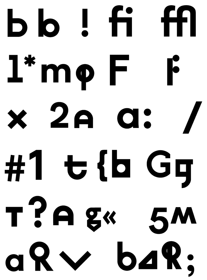 Typeface designed by L2M3 for The Bauhaus-Archiv Museum für Gestaltung, © The Bauhaus.
