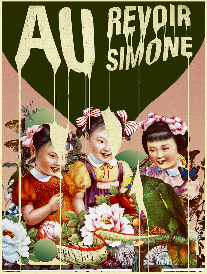 Laurindo Feliciano, Au Revoir Simone. Poster for the Brazilian tour of American music band Au Revoire Simone. Courtesy of the artist.