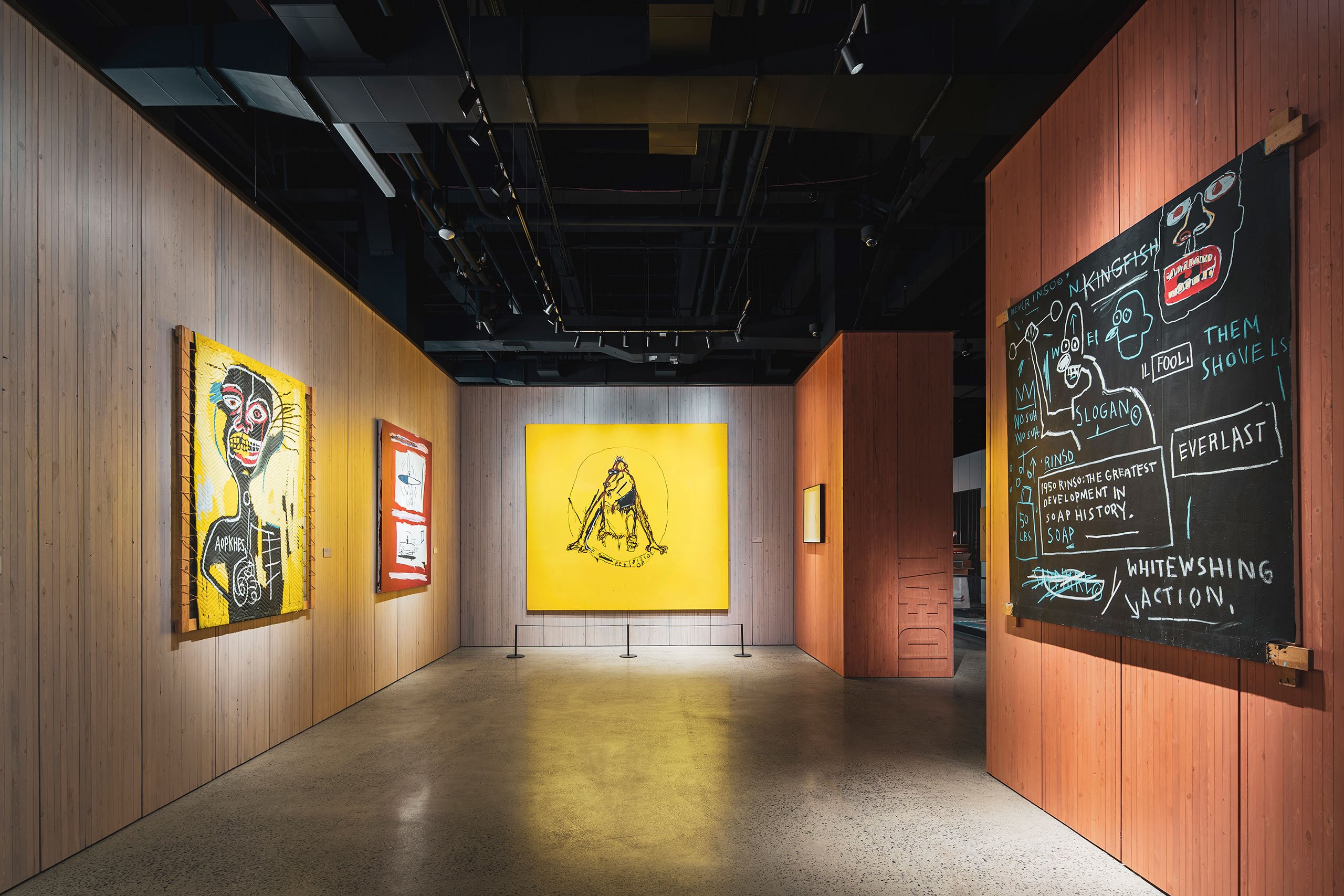 Installation view. Jean-Michel Basquiat: King Pleasure. Photo by Ivane Katamashvili.