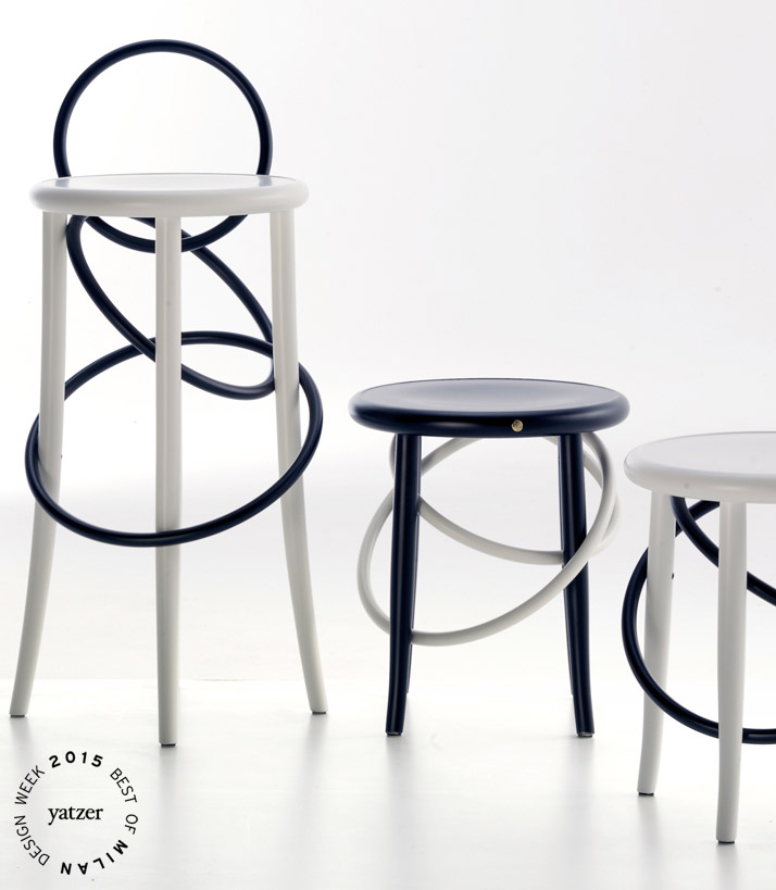 The Cirque family of stools by Martino Gamper for Gebrüder Thonet Vienna GmbH.