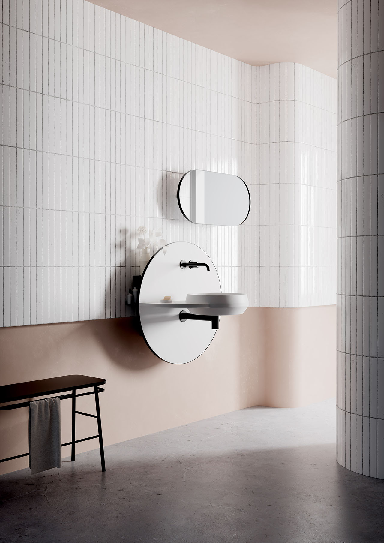 Arco multifunctional bathroom system by Spanish design studio Mut for Ex.t.