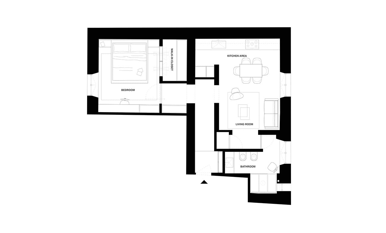 Apartment plan © AIM studio.