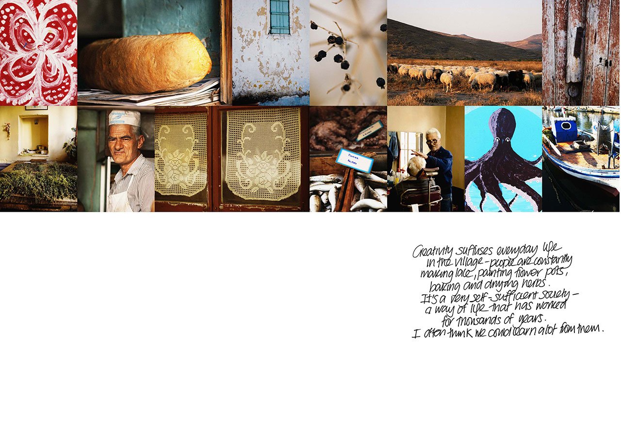 Spread from 'My Greek Island Home'photographs © Claire Lloyd, Image Courtesy of Penguin, Australia
