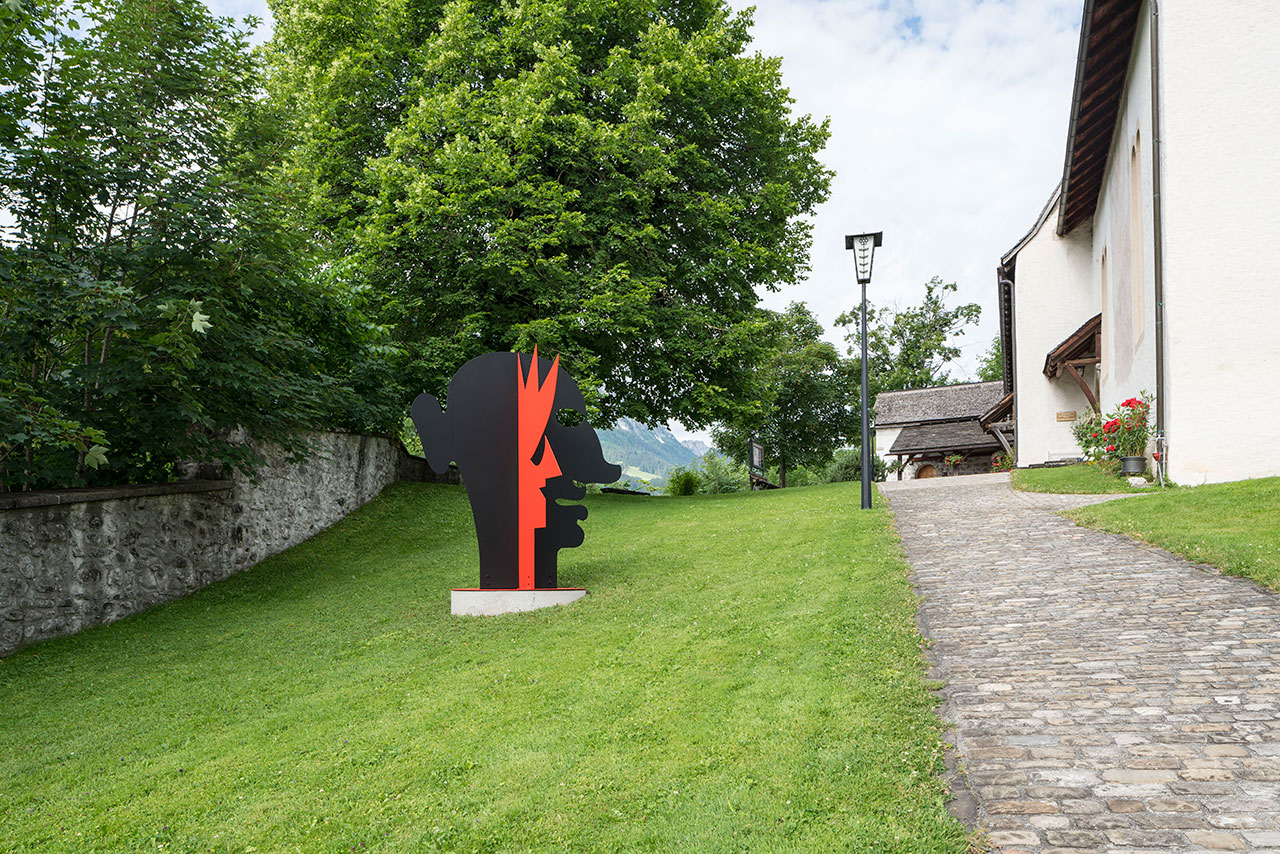 Alexander Calder, ‘A Two-Faced Guy’ (1969). Installation view, Church Saanen, Gstaad, Switzerland, 2016. © 2016 Calder Foundation, New York / DACS London. Courtesy Calder Foundation, New York / Art Resource, New York and Hauser &amp; Wirth. Photo by Jon Etter.
