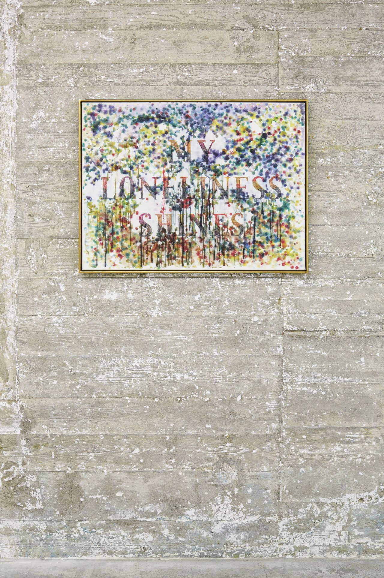 Friedrich Kunath, Ohne Titel (2006) | Wax crayon and colored pencil on canvas | 60 × 80 × 2 cm | Boros Collection, Berlin. Photo by NOSHE.