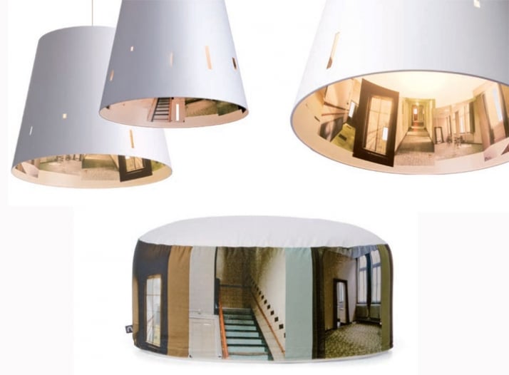house of anne lampshade and pouffe