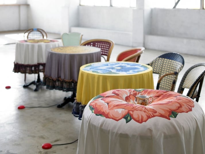 The Happiest table and the Table cloth by Theatre Products