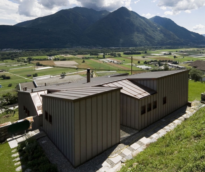 House in Ticino, Switzerland // image Courtesy of Copper Development Association