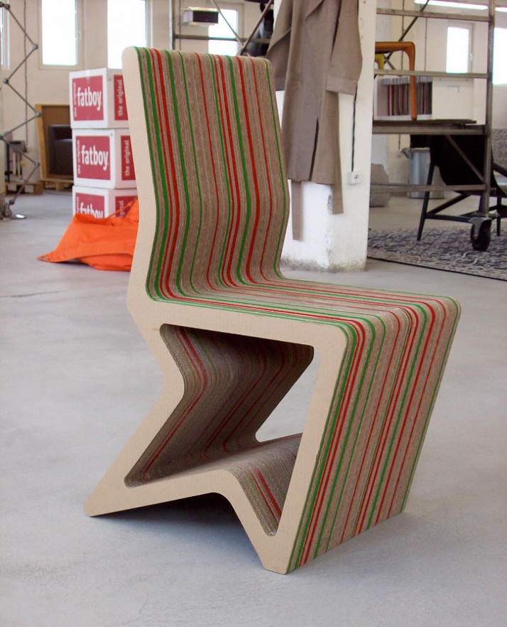 Gardboard chair:  H 90cm x L 45cm x W 45cm