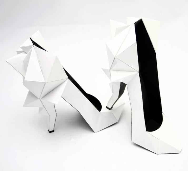 Paper shoes© NDEUR (Mathieu Missiaen) + MAKE A PAPER WORLD (Julien Morin) Image Courtesy of Le Creative Sweatshop