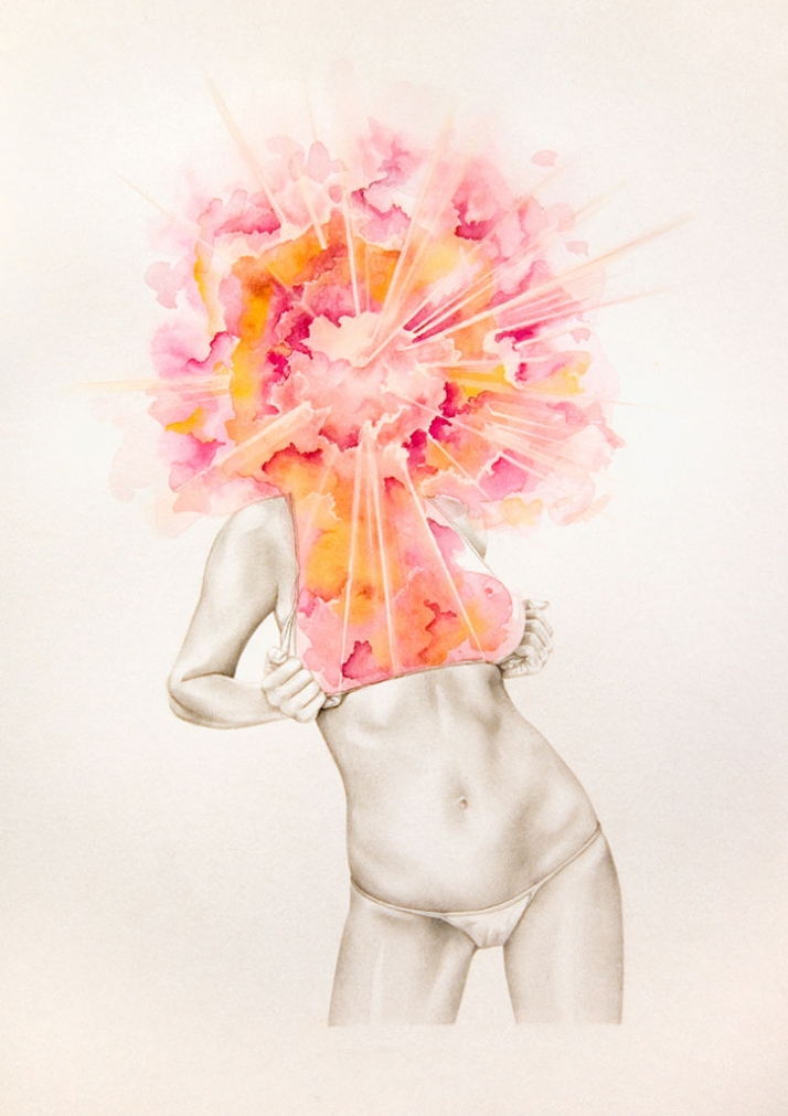 James Roper The Ecstasy of Lachelle Marie Mixed media on paper, 17 x 12” Courtesy of LeBasse Projects
