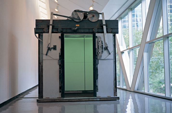 Gabriel Orozco. (Mexican, born 1962) Elevator. 1994 Modified elevator cabin, 8’ x 8’ x 60” (243.8 x 243.8 x 152.4 cm) The Dakis Joannou Collection Pho