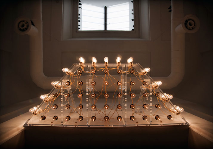 Philippe Parreno, Marquee, 2011. Perspex, neons, light bulbs, transformers. Installation view: ILLUMInations, 54. Esposizione Internazionale d&#039;Arte - 