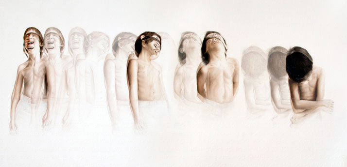 Tears of Laughter, 2010- 2011, Oil on canvas, (395x185cm) Courtesy of Roy Nachum