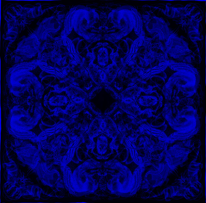 BLUE composition of scarf Jungla // Courtesy of Carnovsky