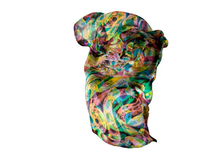 围巾 Bestiario：140x180 厘米照片 Marco Menghi。 由卡诺夫斯基提供