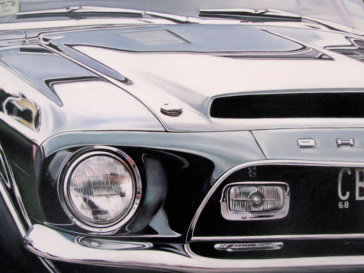 Green Shelby, 2009, oil on aluminum panel, 18 x 24"© Cheryl Kelley, Courtesy of Bernarducci Meisel Gallery  