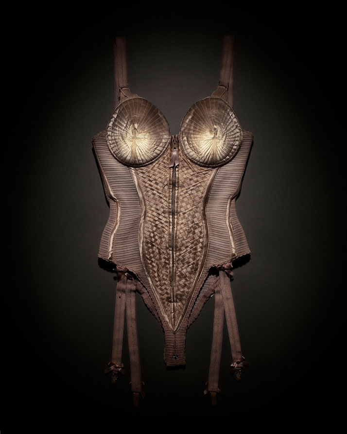 Body corset worn by Madonna during the Blond Ambition World Tour, 1990. Photo © Emil Larsson, Dazed &amp; Confused, April 2008.