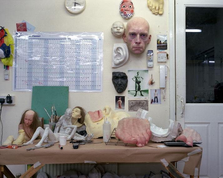 Ron Mueck’s Studio, January 2013 © Ron Mueck.Photo © Gautier Deblonde.