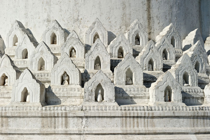 Detail at Hsinbyume (Myatheindan) Pagoda near Mandalay, Myanmar, January 2012.photo © James Duncan Davidson.