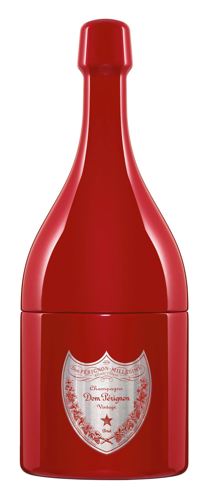 DOM PÉRIGNON ŒNOTHÈQUE 1966 MAGNUM 由 JONY IVE 和 MARC NEWSON 设计的定制红色冷却器The Dom Pérignon Œnothèque 1966 Magnum (1.5L) 被选中