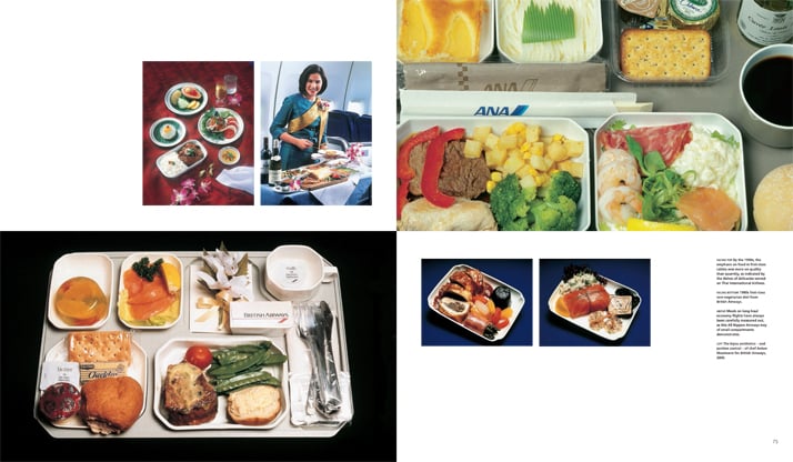 Book spread // Airline: Style at 30,000 Feet (mini edition). Courtesy of Laurence King Publishing.