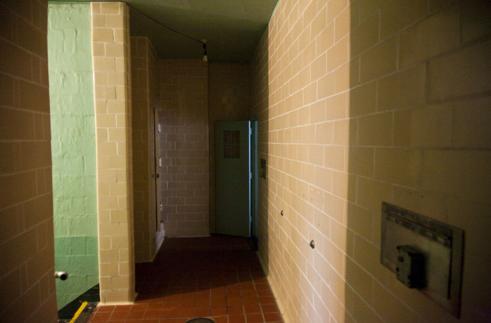 Entrance to the psychiatric observation rooms, site of Ai Weiwei&#039;s Illumination, Alcatraz Hospital; photo: Jan Stürmann.