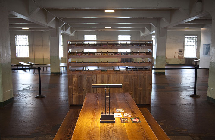 Ai Weiwei, Yours Truly, 2014 (installation view, Alcatraz Dining Hall); photo: Jan Stürmann.