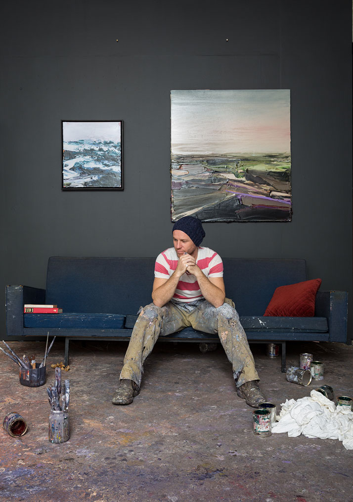Aaron Kinnane in his studio. Photo © Aaron Kinnane.