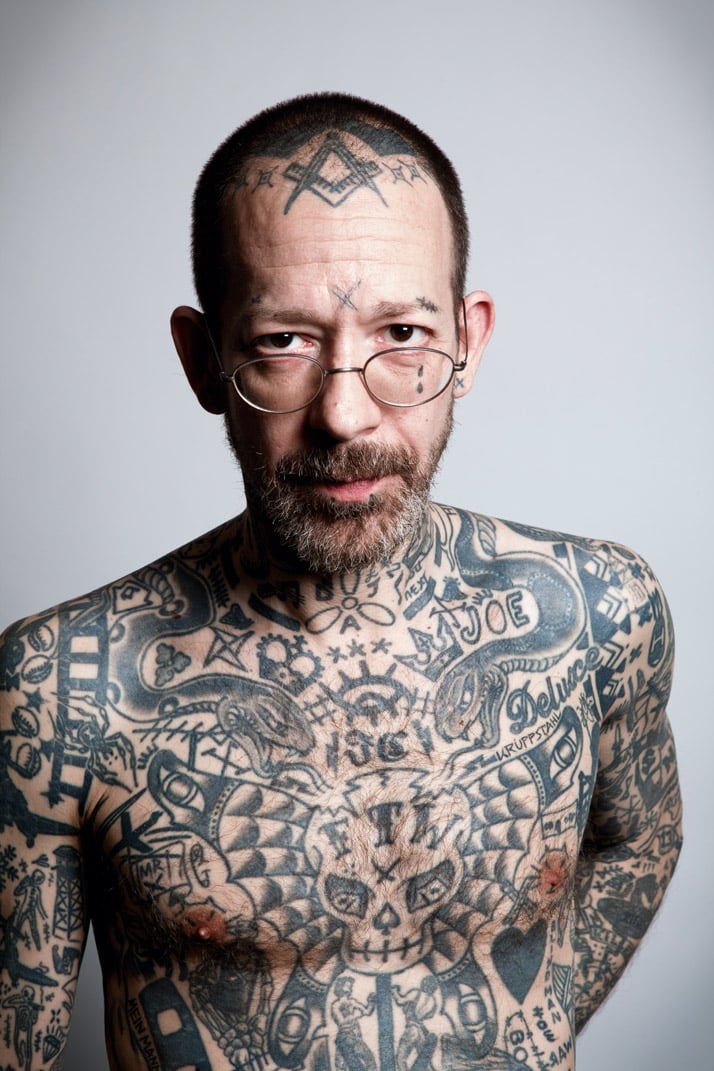Portrait of tattoo artist Duncan X, 2012. Photography by Alex Wilson. From the book 'Forever: The New Tattoo'. Copyright Gestalten 2012.